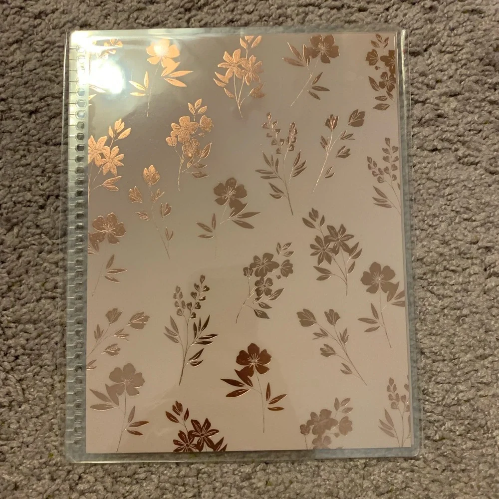 Erin Condren Rose Gold Metallic Garden Floral Interchangeable Cover